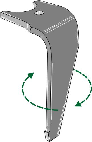 Tine for rotary harrows, right