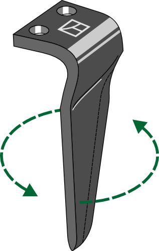Tine for rotary harrows, left