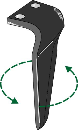 Tine for rotary harrows, left