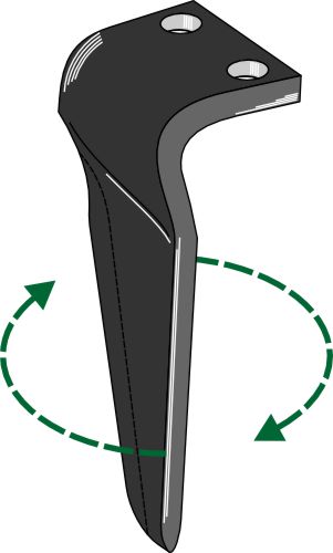 Tine for rotary harrows, right