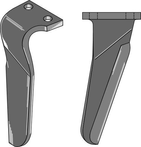 Tine for rotary harrows, right