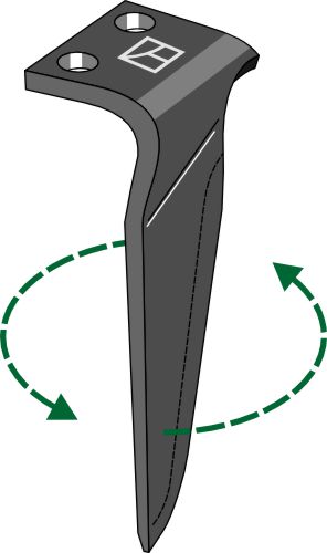 Tine for rotary harrows, left