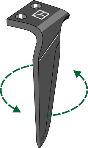 Tine for rotary harrows, left