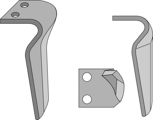 Tine for rotary harrows 260mm, left
