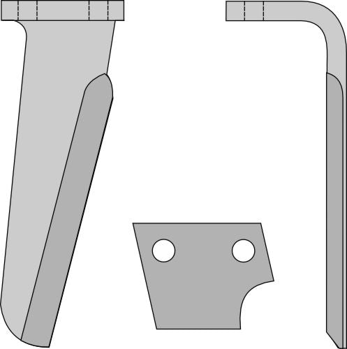 Tine for rotary harrows, right