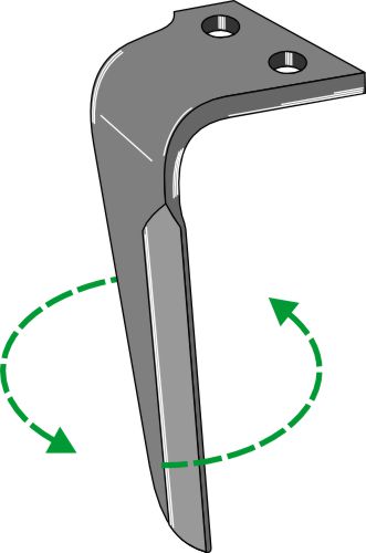 Tine for rotary harrows, left