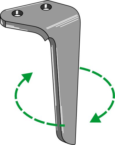 Tine for rotary harrows, right