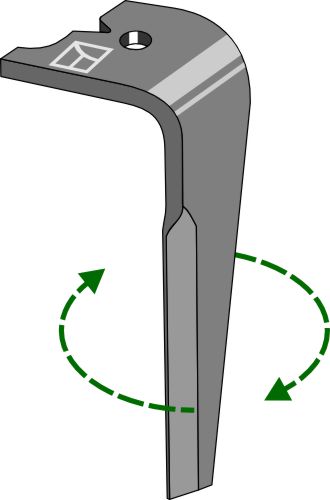 Tine for rotary harrows 330mm, right