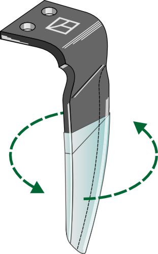Tine for rotary harrows (DURAFACE) 310mm, left