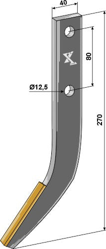 Row cutter hook - Hard metal