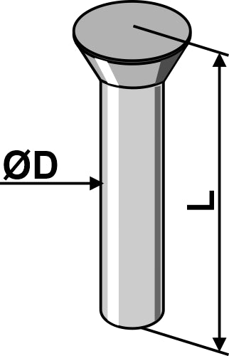 Countersunk rivet Ø6x18