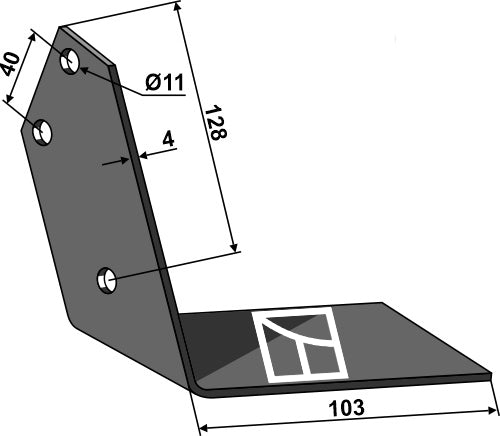 Angled wing share Lelievre - right