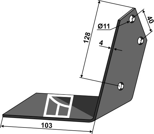 Angled wing share lelievre - left