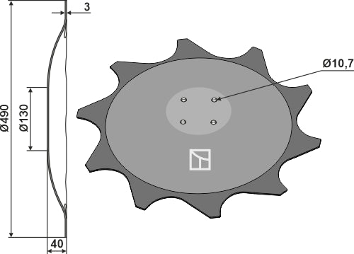 Crop protector disc - left