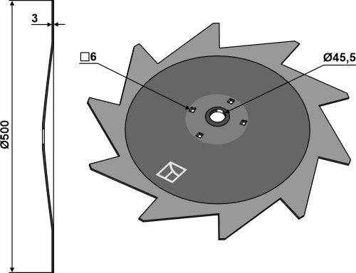 Crop protector disc - left