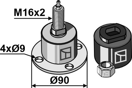 Hub for finger weeder Ø250/Ø310mm