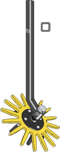 Finger weeder assembly Ø370mm cpl. w/ shank - left