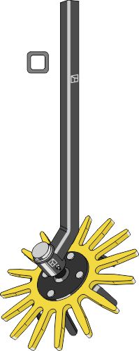 Finger weeder assembly Ø370mm cpl. w/ shank - right