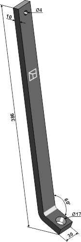 Shank assembly for finger weeder Ø250mm / Ø290mm