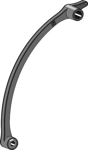 Mounting arm for rotary hoe with short hub