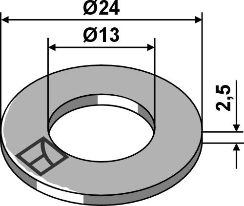 Washer Ø24x2,5xØ13