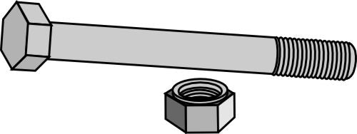 Bolt with self-locking nut - M12 - 8.8