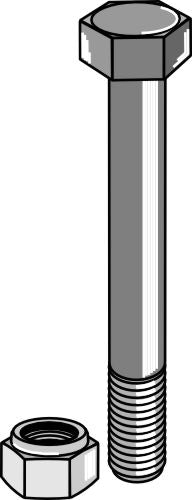 Bolt with self-locking nut - M12 - 8.8