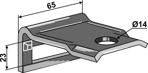Clamp for  tine 45x10