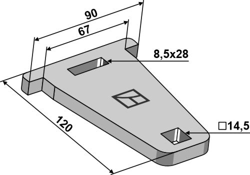 Plate 120x10x90