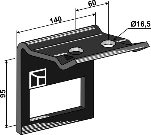Clamp for tine 100x16