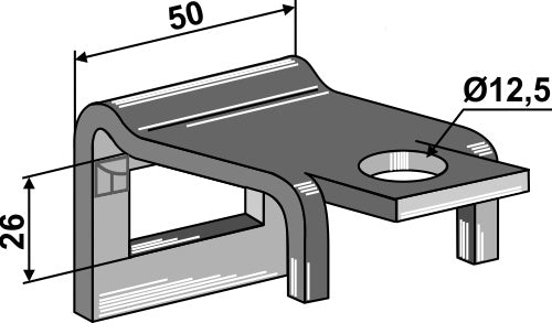 Clamp for  tine 32х12