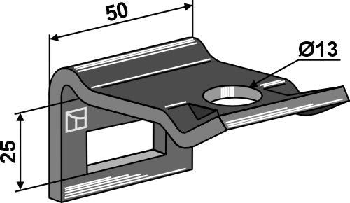Clamp for  tine 32x10 - 32x12 - Powder coated