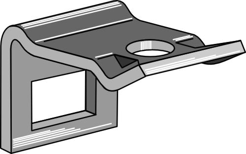 Clamp for  tine 32x10 with reinforcing spring 32x10