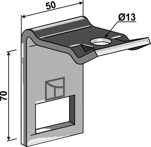Clamp for  tine 32x10 with reinforcing spring 32x10