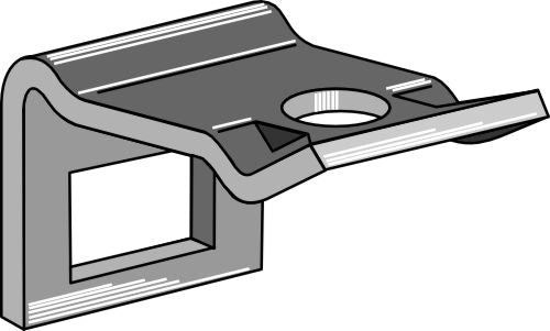 Clamp for  tine 32x10 with reinforcing spring 32x10