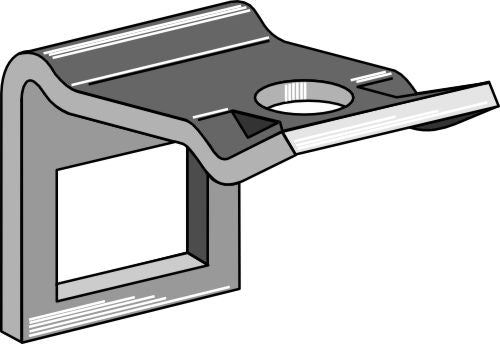 Clamp for  tine 32x12 with reinforcing spring 32x10