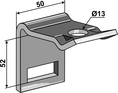 Clamp for tine 32x12