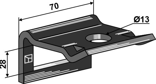 Clamp for  tine 40x12