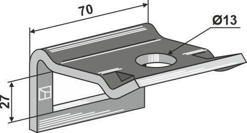 Clamps for tine 40x12