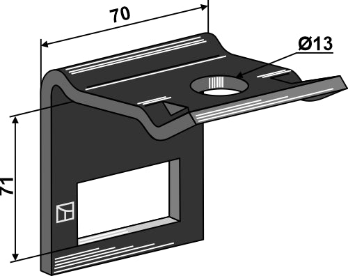 Clamp for  tine 40x12 with reinforcing spring 40x10