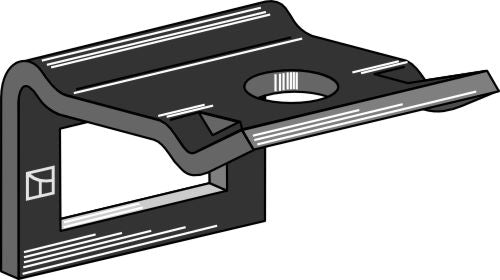 Clamp for  tine 40x12 with reinforcing spring 40x10