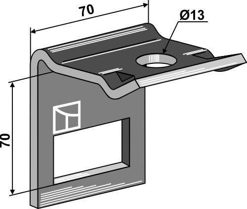 Clamps for tine 45x12 with reinforcing spring 45x10