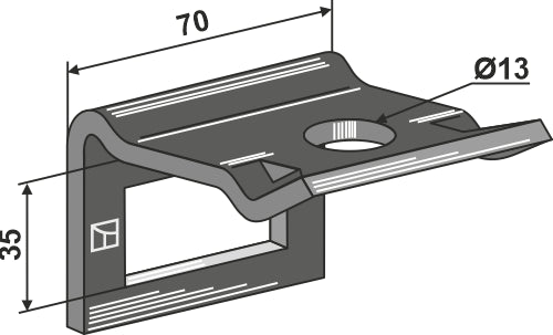 Clamp for  tine 45x12
