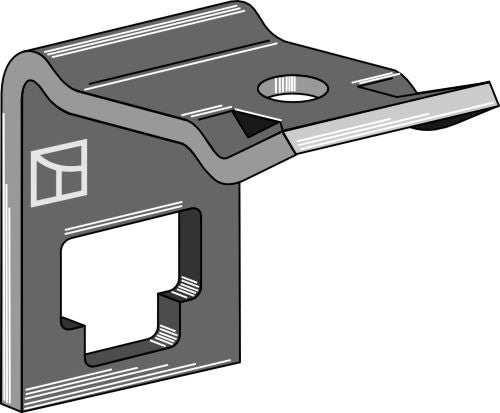 Clamp for double coil springs 25x25