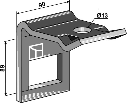 Clamp for tine 60x10