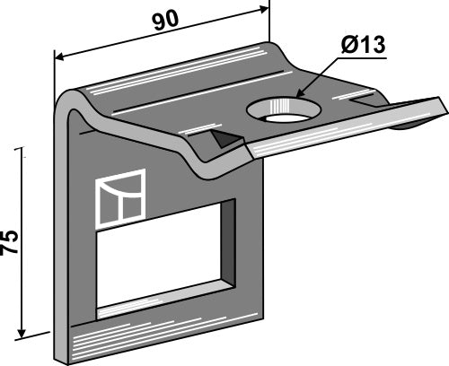 Clamp for tine 60x12