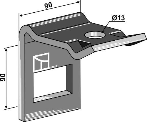 Clamp for tine 60x12