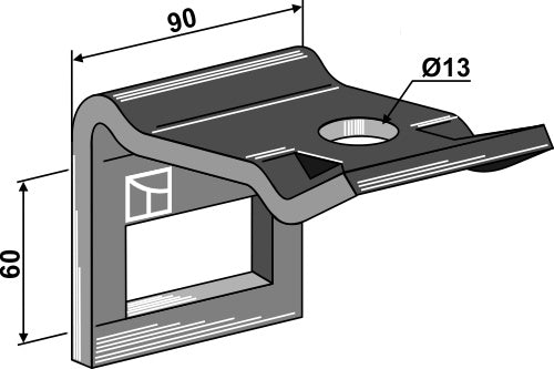 Clamp for tine 60x12