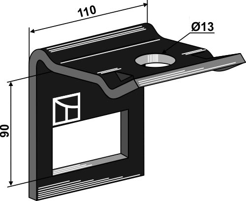 Clamp for tine 80x10