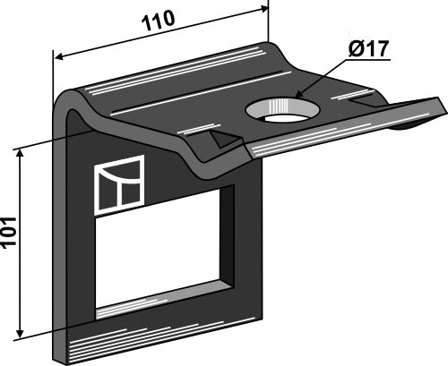 Clamp for  tine 80x12 with reinforcing spring 80x10